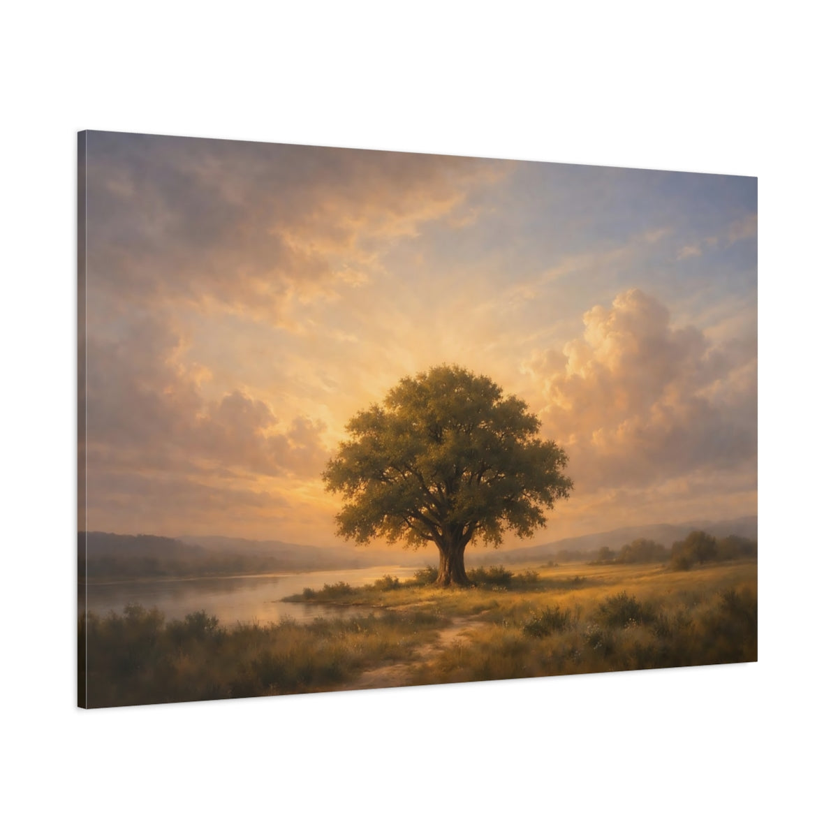 Vintage Dramatic Sky shown as stretched canvas wall art