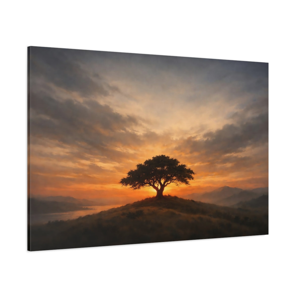 Vintage Dramatic Sky shown as stretched canvas wall art