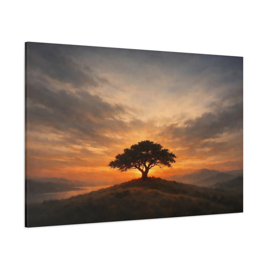 Vintage Dramatic Sky shown as stretched canvas wall art