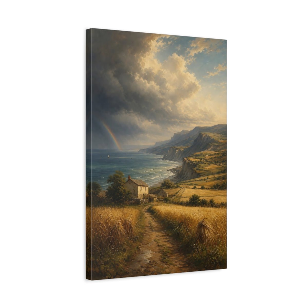 Vintage Expedition Field Painting Style Storm Canvas Wall Art Print – Traditional Living Room, Above Console Table - YesArtYes