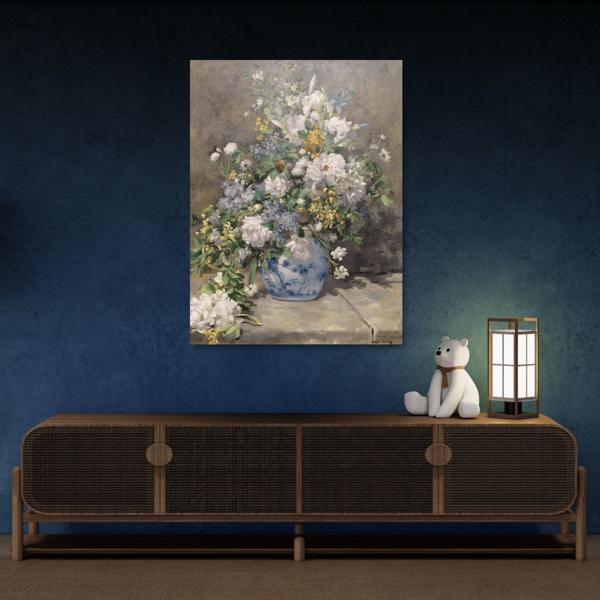 Vintage Floral Canvas Spring Bouquet Renoir Print Home Decor - YesArtYes
