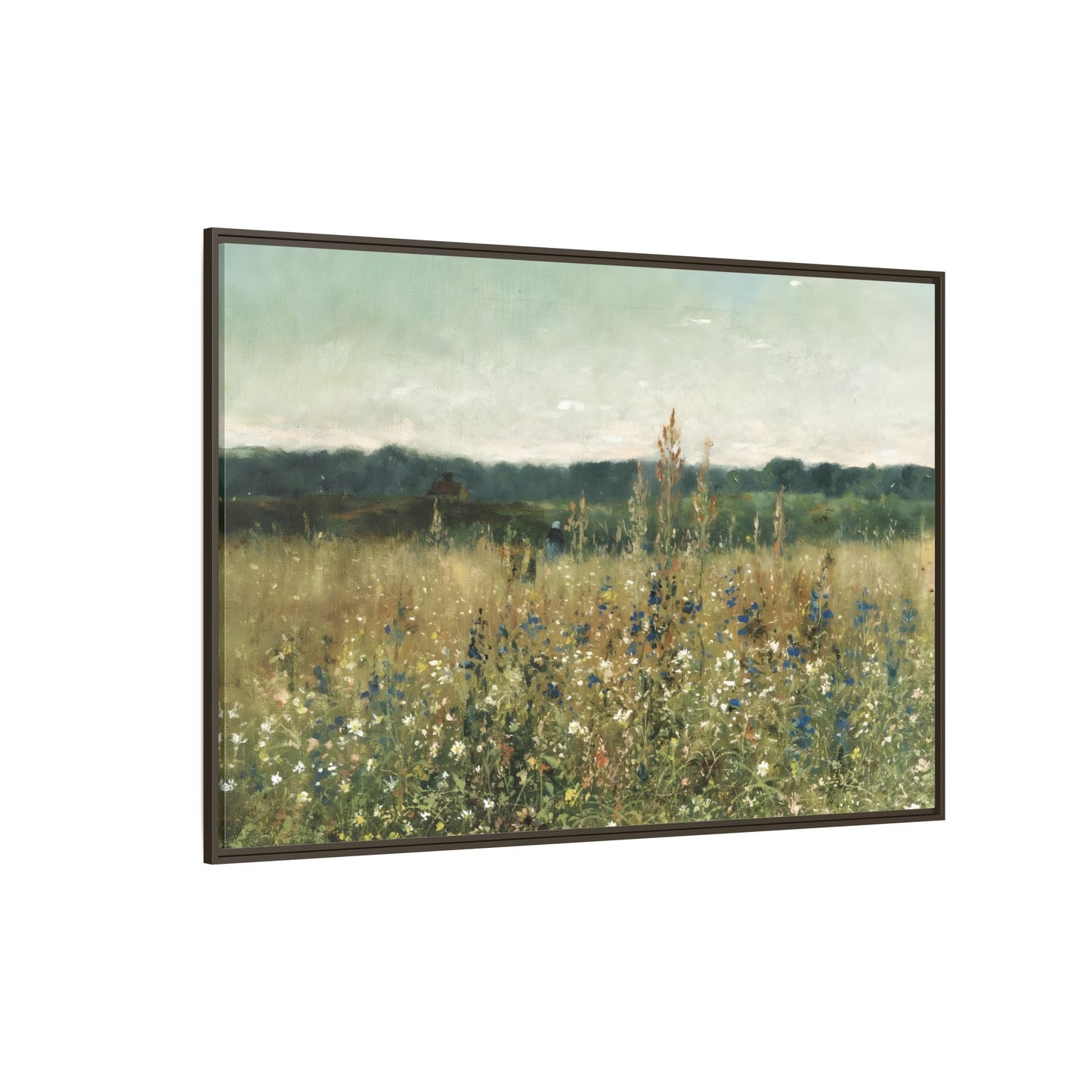 Vintage Flowers Canvas Wall Art Print - Large Wild Field Flowers - YesArtYes