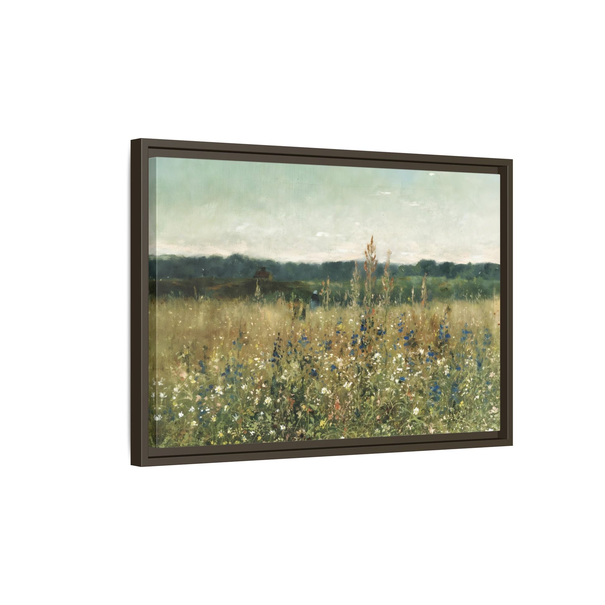 Vintage Flowers Canvas Wall Art Print - Large Wild Field Flowers - YesArtYes