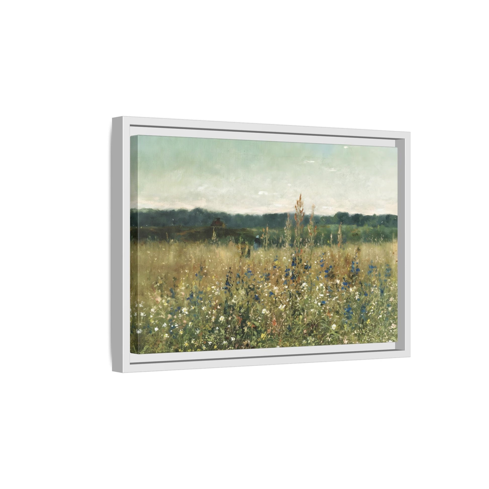 Vintage Flowers Canvas Wall Art Print - Large Wild Field Flowers - YesArtYes
