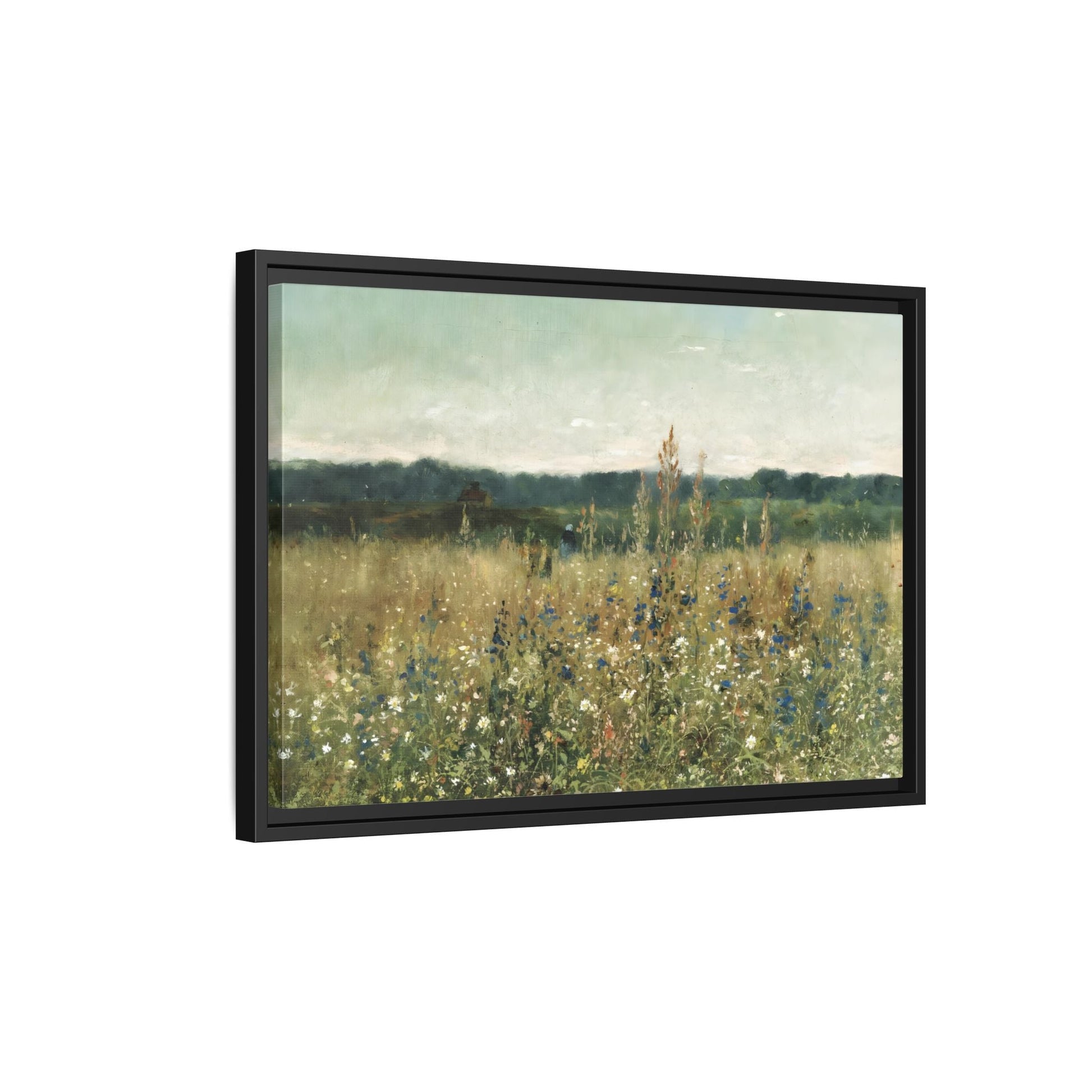 Vintage Flowers Canvas Wall Art Print - Large Wild Field Flowers - YesArtYes