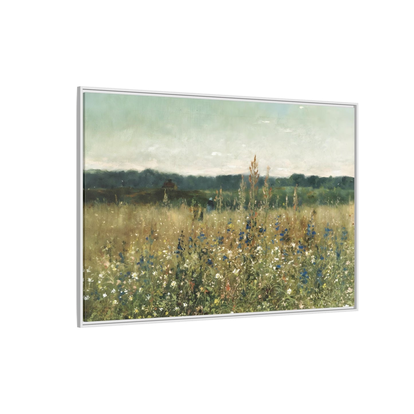 Vintage Flowers Canvas Wall Art Print - Large Wild Field Flowers - YesArtYes