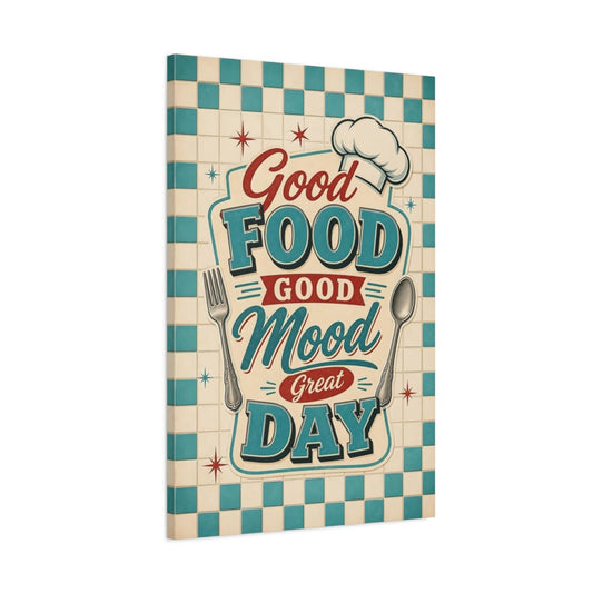 Vintage Food Quote Canvas Wall Art Print – Kitchen Decor, Breakfast Nook - YesArtYes