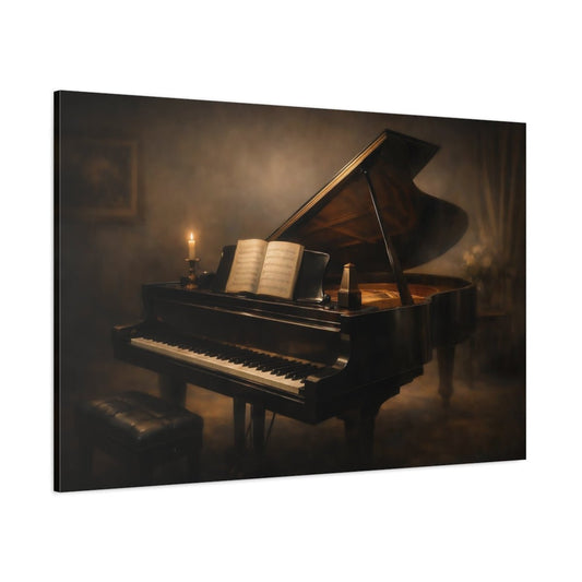 Vintage Grand Piano - Canvas Wall Art Print - YesArtYes