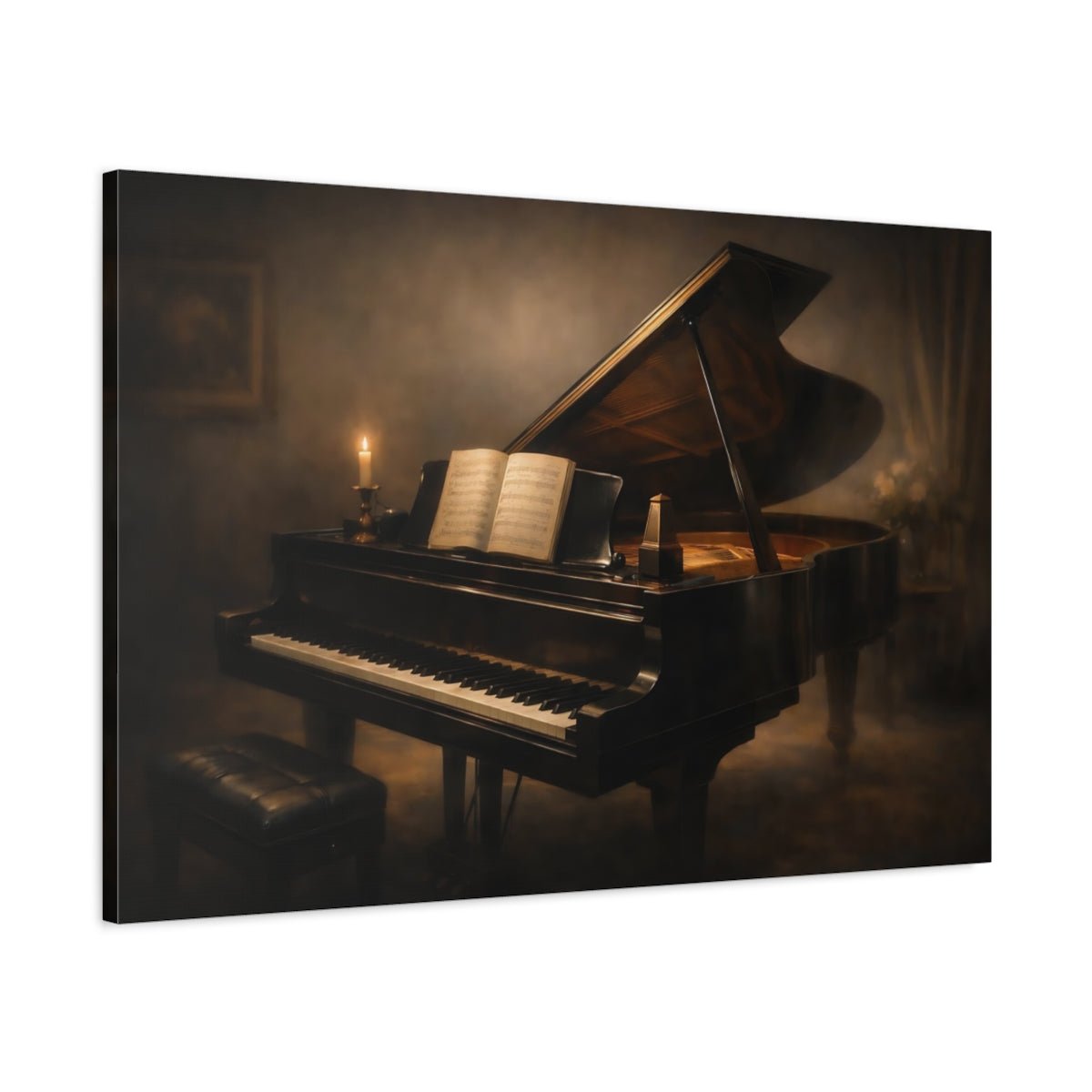 Vintage Grand Piano - Canvas Wall Art Print - YesArtYes