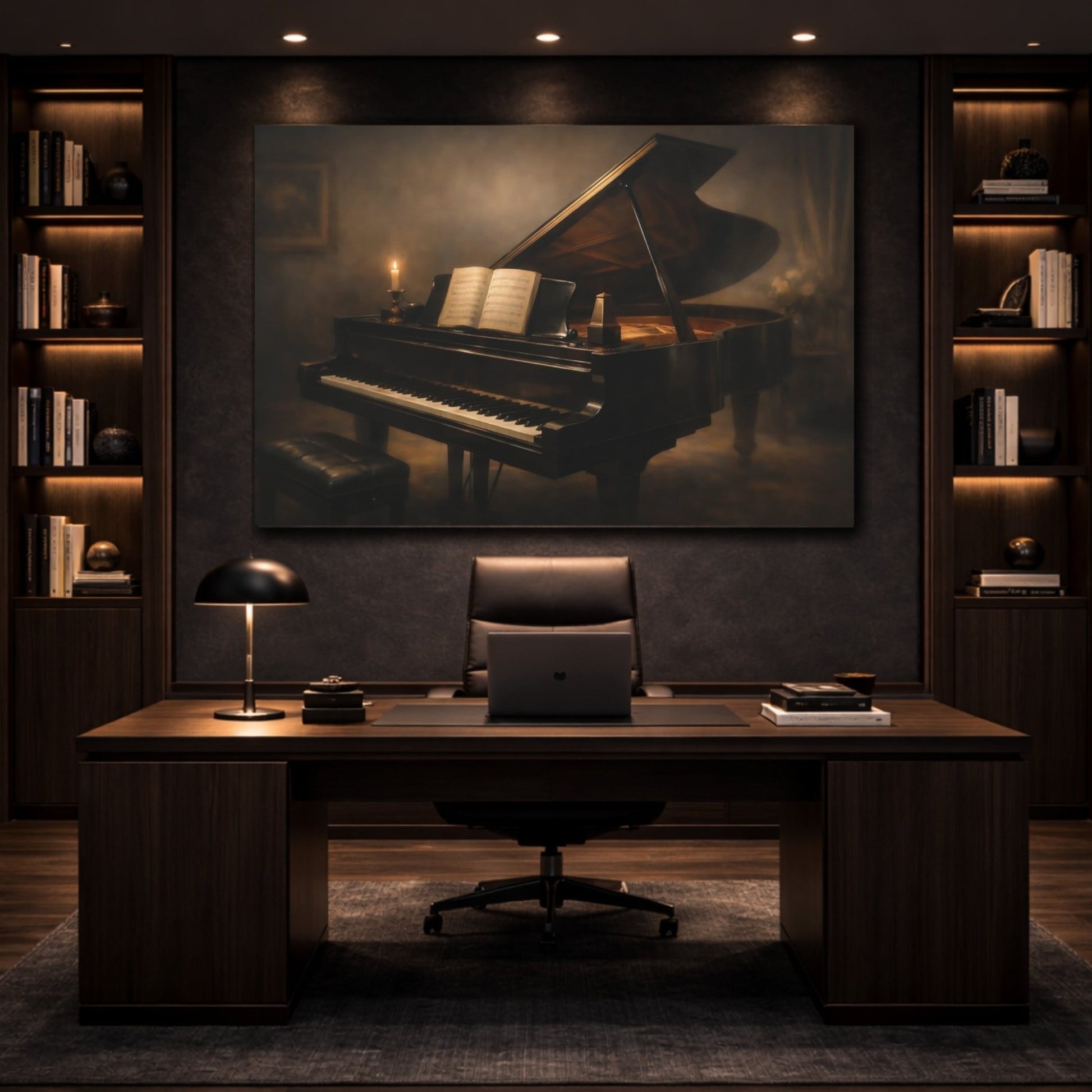 Vintage Grand Piano - Canvas Wall Art Print - YesArtYes