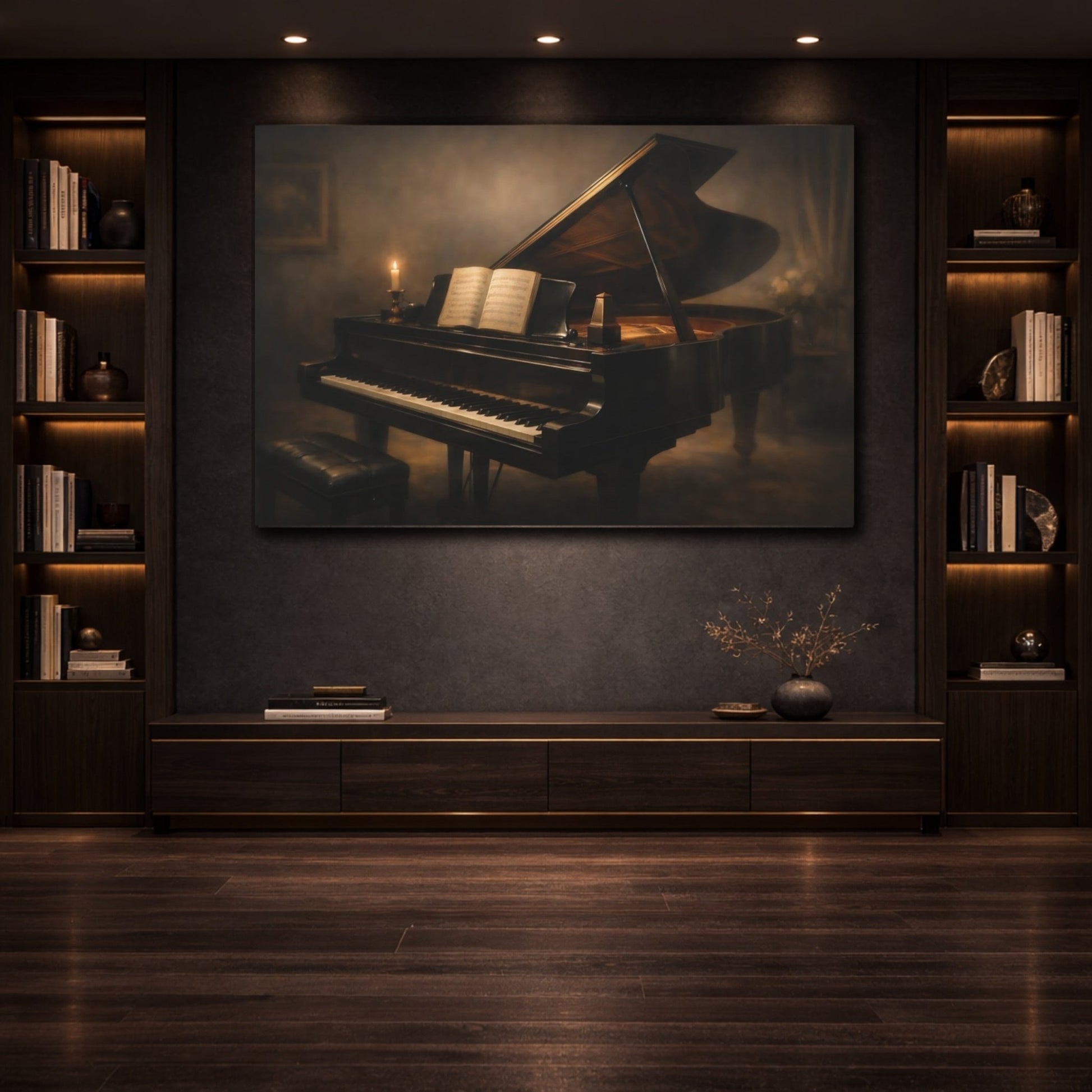 Vintage Grand Piano - Canvas Wall Art Print - YesArtYes