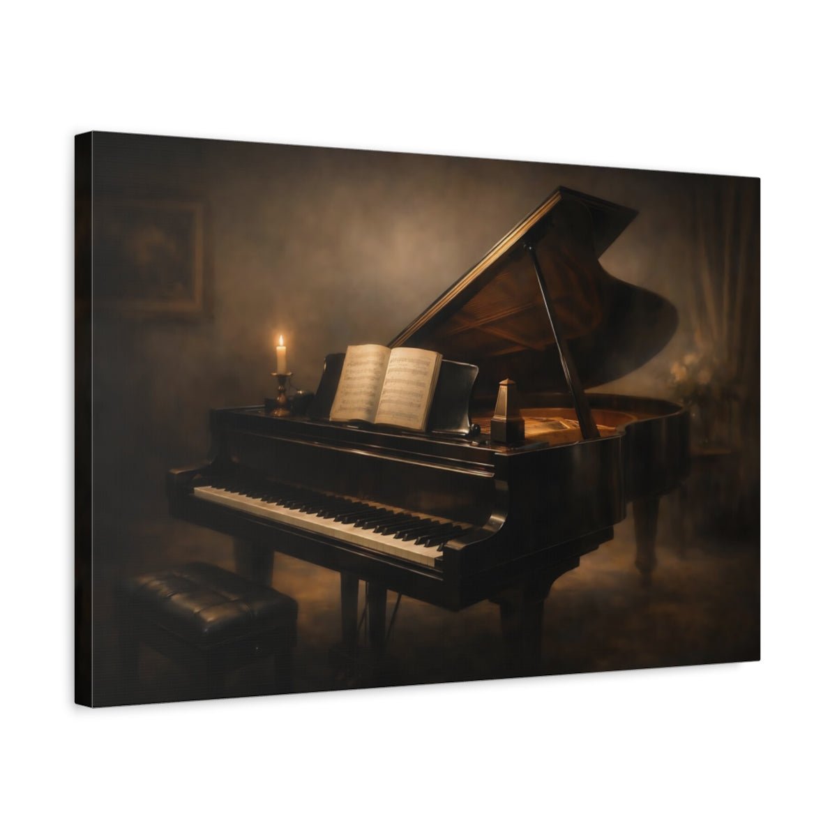 Vintage Grand Piano - Canvas Wall Art Print - YesArtYes