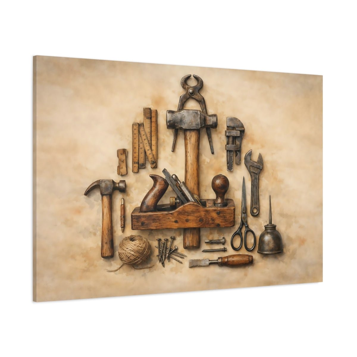 Vintage Hand Tools - Canvas Wall Art Print - YesArtYes
