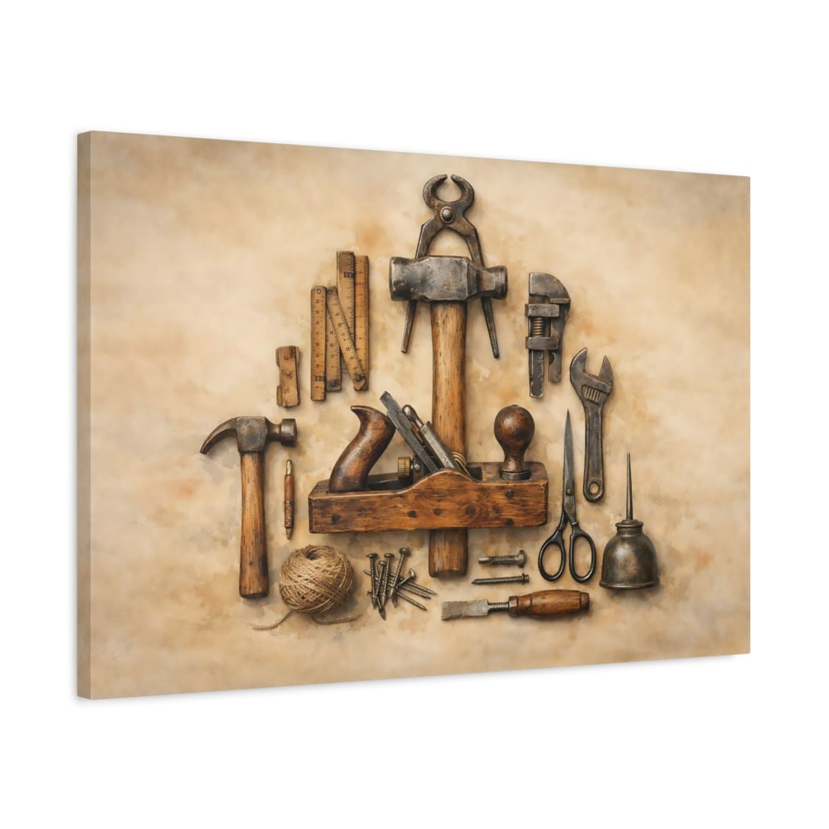 Vintage Hand Tools - Canvas Wall Art Print - YesArtYes