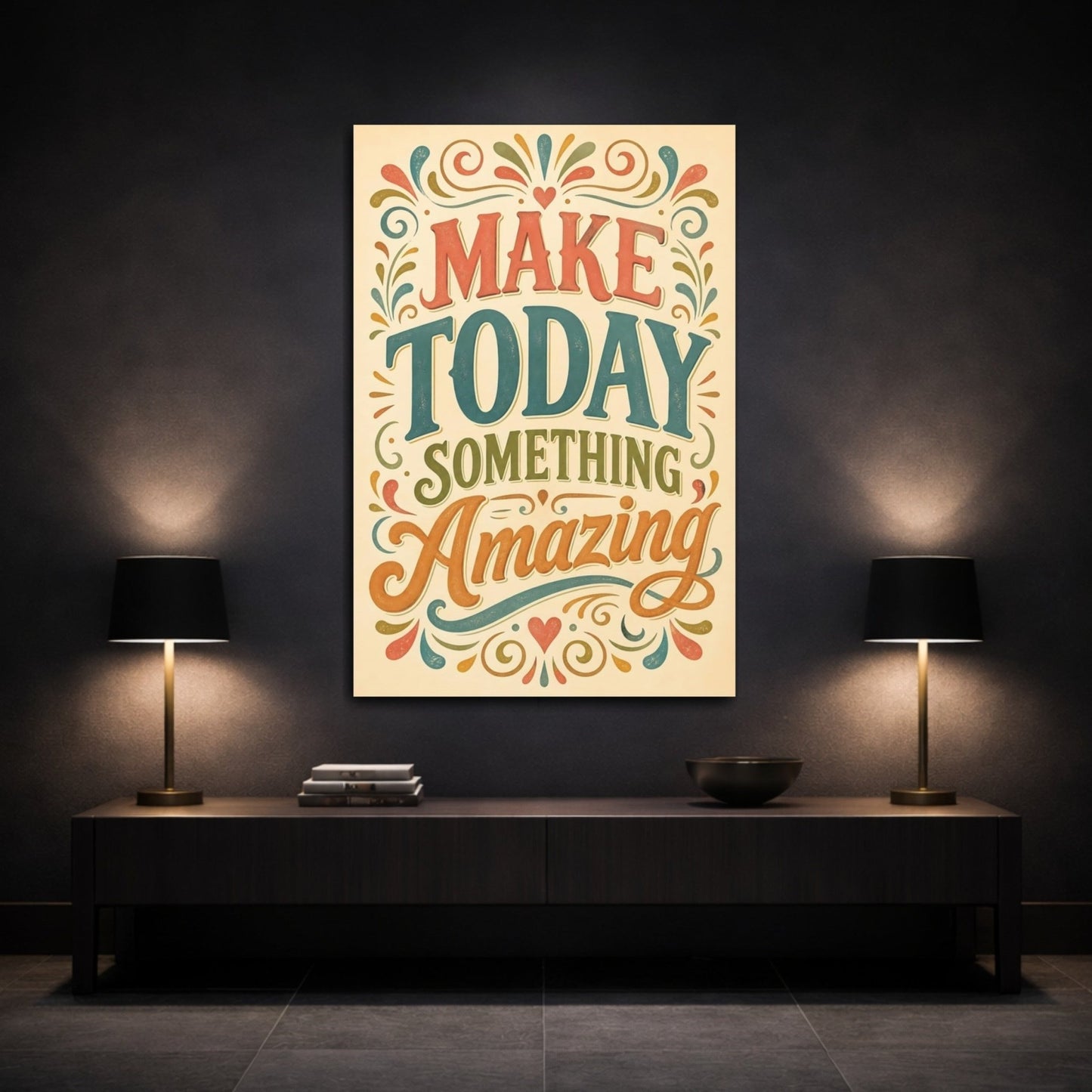 Vintage Inspirational Quote Canvas Wall Art Print – typography Living Room, Above Couch - YesArtYes