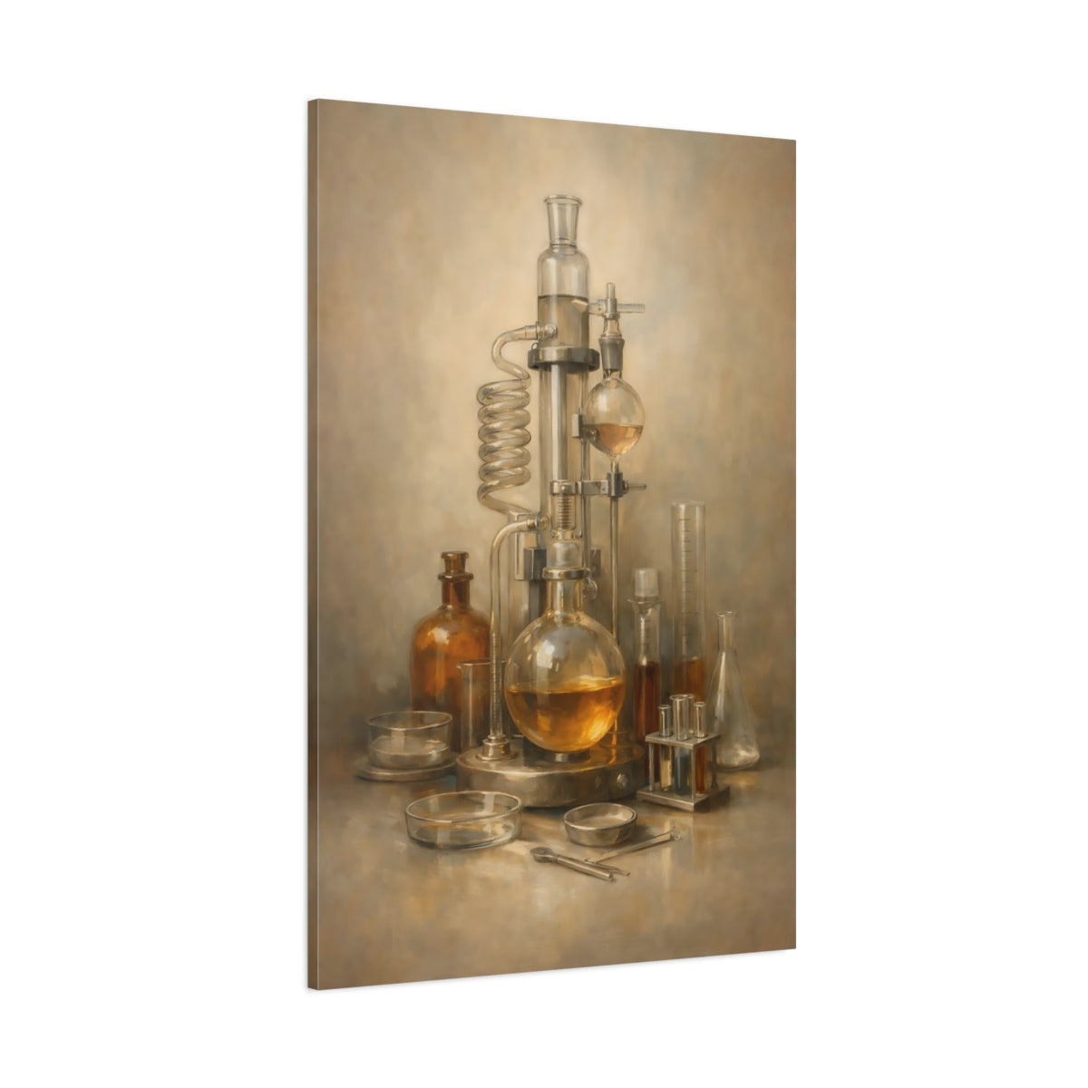 Main Mockup. Vintage Laboratory Equipment Vintage Laboratory shown as stretched canvas wall art