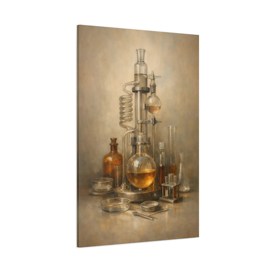 Main Mockup. Vintage Laboratory Equipment Vintage Laboratory shown as stretched canvas wall art
