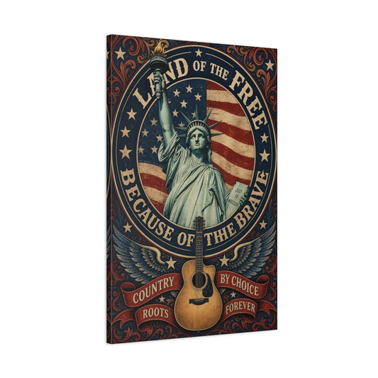 Vintage Lady Liberty Americana Canvas Print – Living Room, Above Couch - YesArtYes