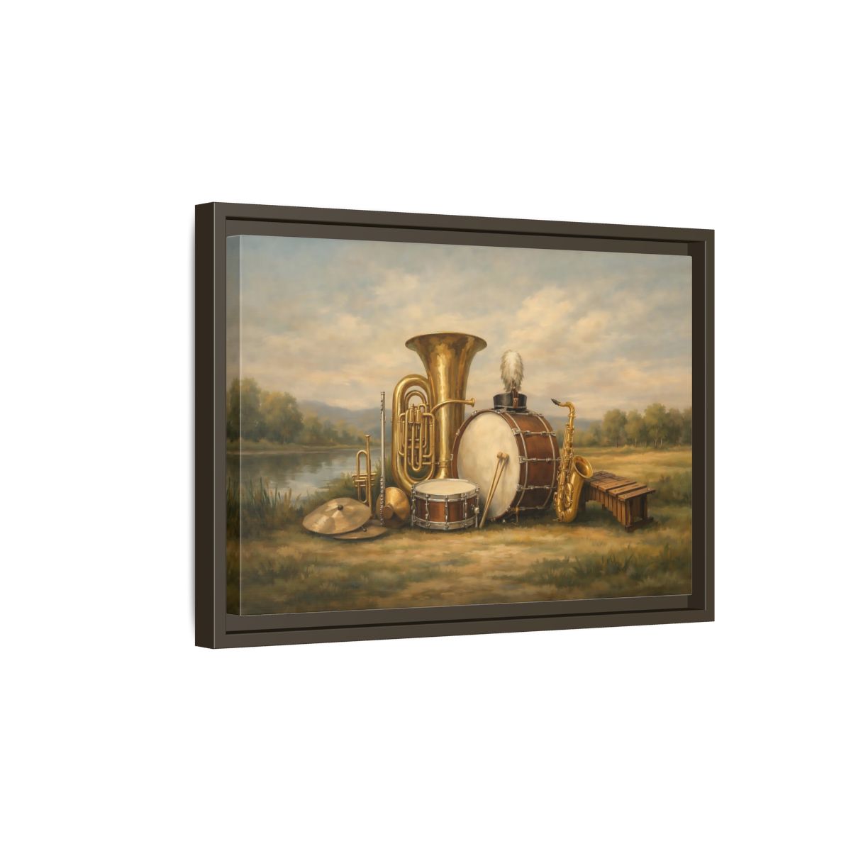 Side Mockup 5. Vintage Musical Instruments Vintage Music Instruments shown as stretched canvas wall art