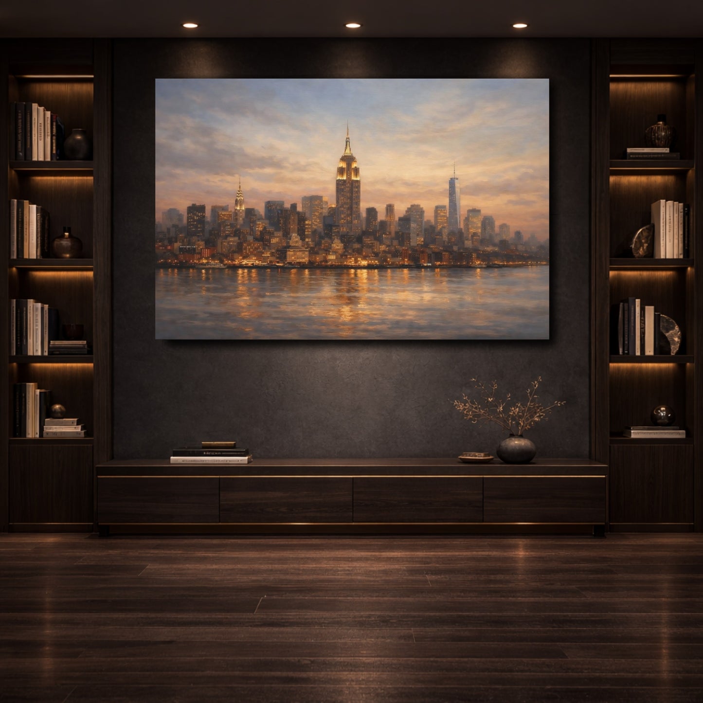 Mockup 3. Vintage New York City New York City shown as stretched canvas wall art