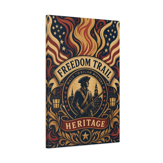 Vintage Revolutionary Soldier American Heritage Canvas Print – Office, Above Desk, Multicolor - YesArtYes