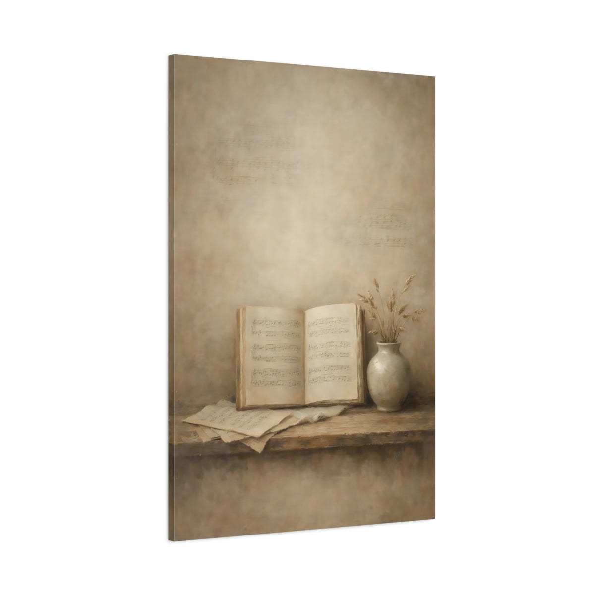 Main Mockup. Vintage Sheet Music Vintage Music shown as stretched canvas wall art