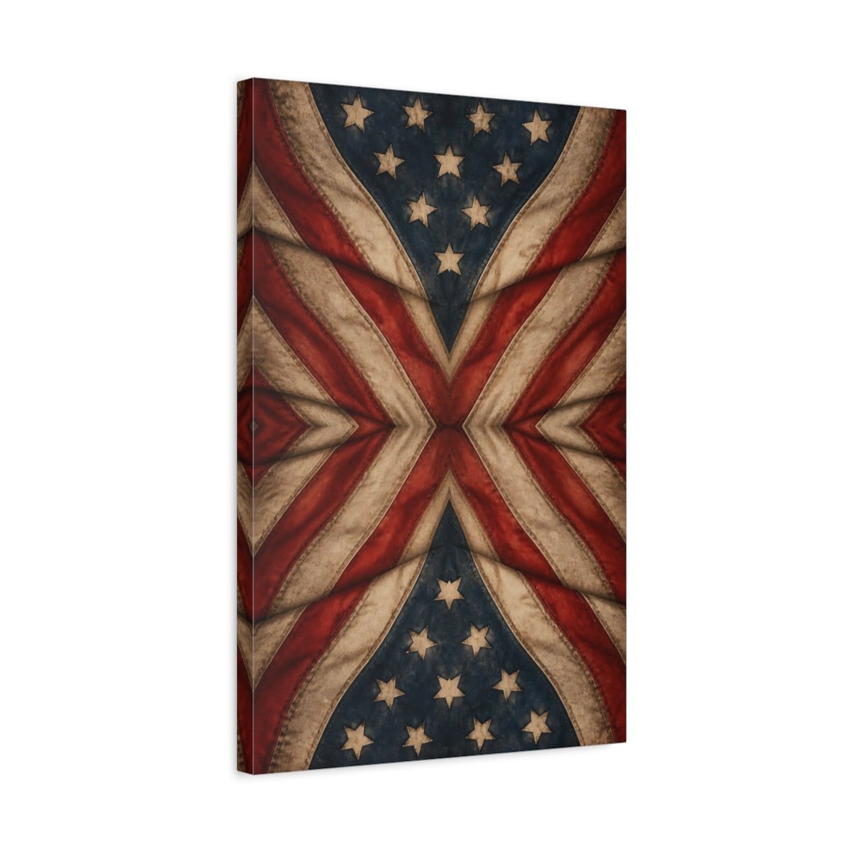 Vintage Stars And Stripes Flag Canvas Print – Living Room, Large Wall - YesArtYes