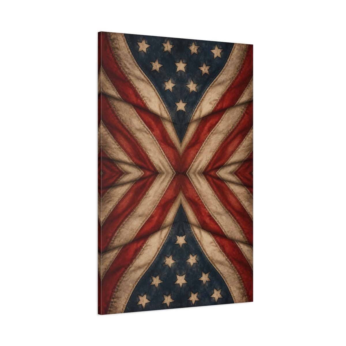 Vintage Stars And Stripes Flag Canvas Print – Living Room, Large Wall - YesArtYes