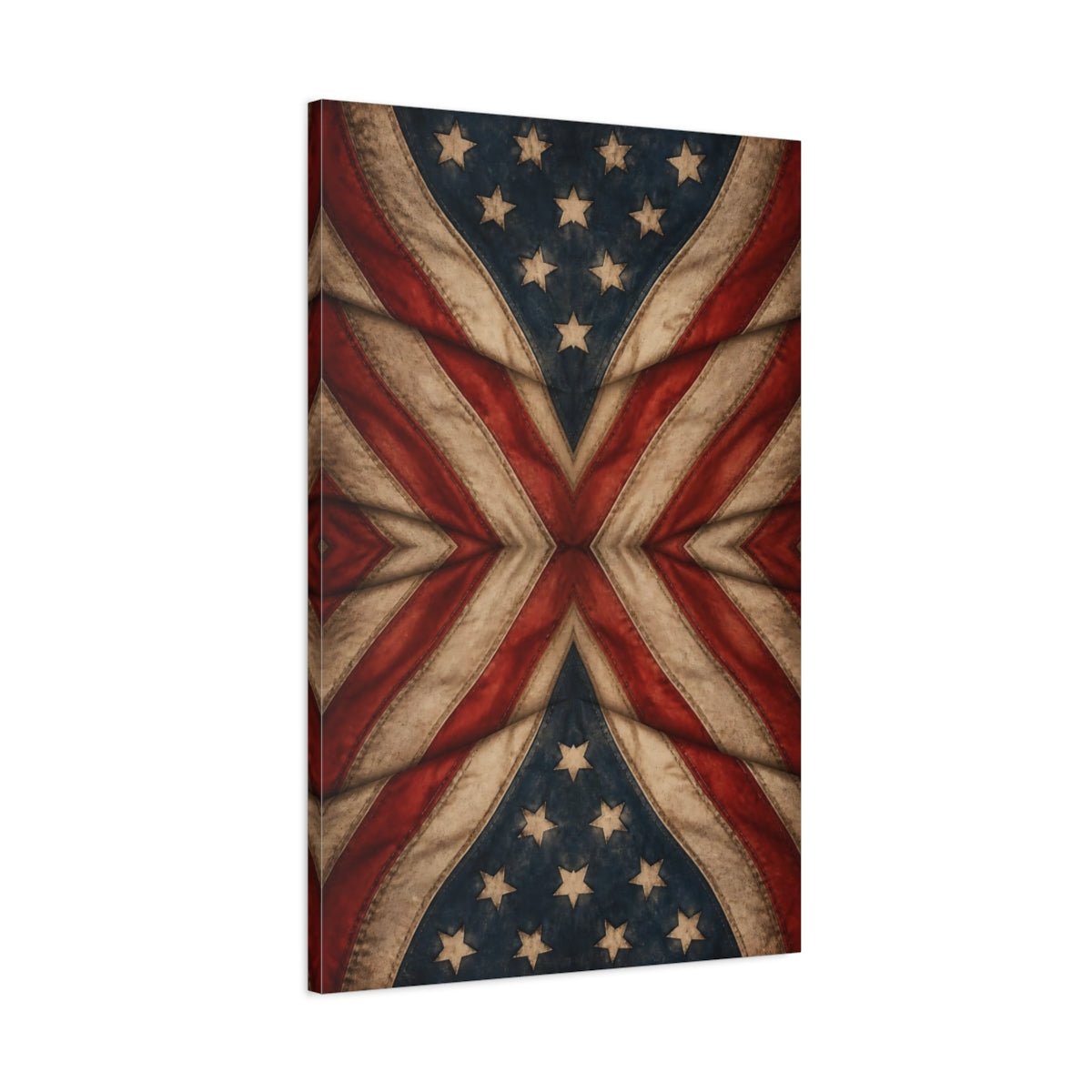 Vintage Stars And Stripes Flag Canvas Print – Living Room, Large Wall - YesArtYes