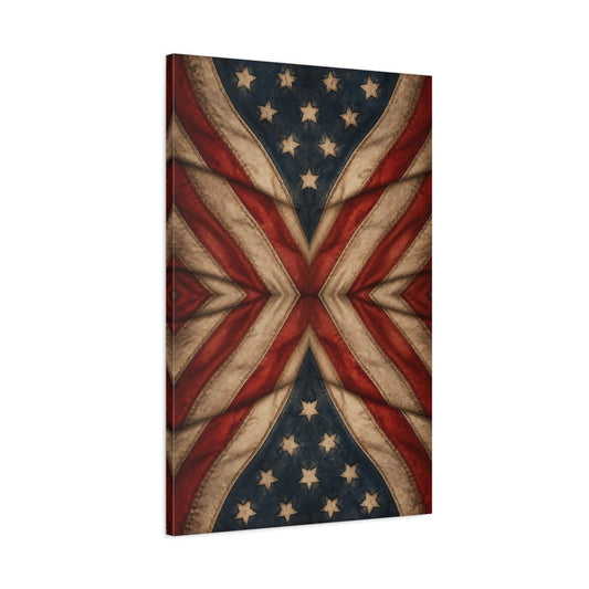 Vintage Stars And Stripes Flag Canvas Print – Living Room, Large Wall - YesArtYes