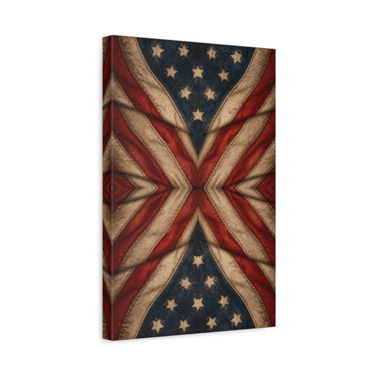 Vintage Stars And Stripes Flag Canvas Print – Living Room, Large Wall - YesArtYes