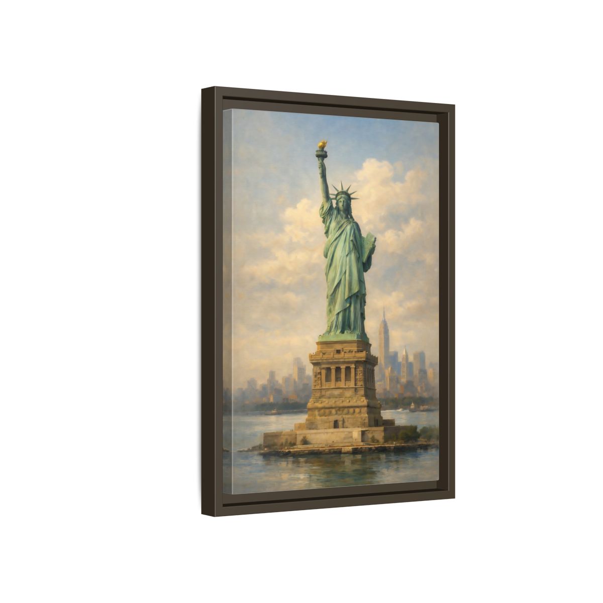 Liberty Statue New York Framed Canvas Wall Art - YesArtYes