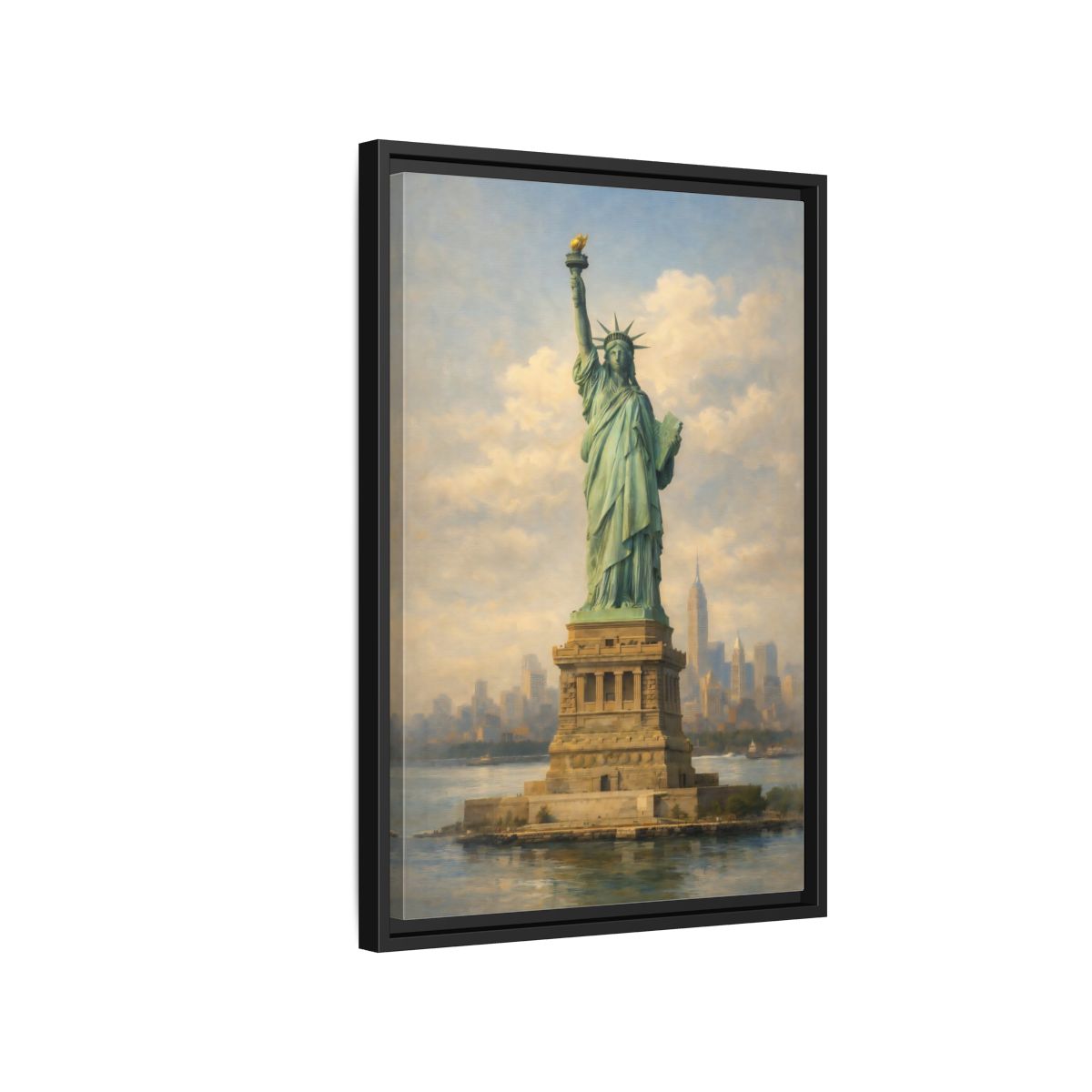 Liberty Statue New York Framed Canvas Wall Art - YesArtYes