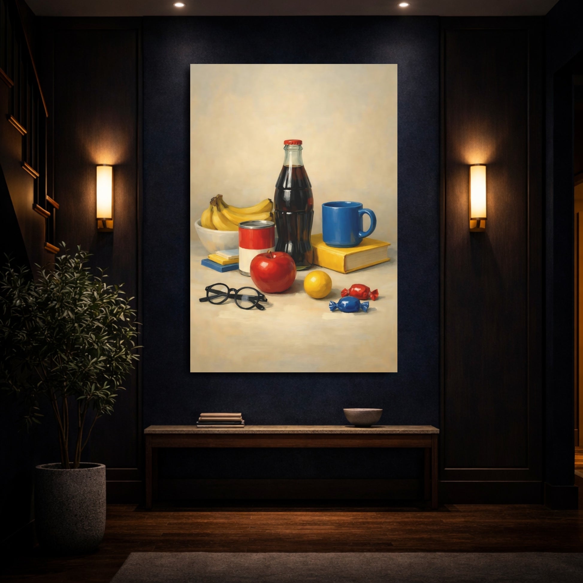 Mockup 3. Vintage Still Life Classic Still Life shown as stretched canvas wall art