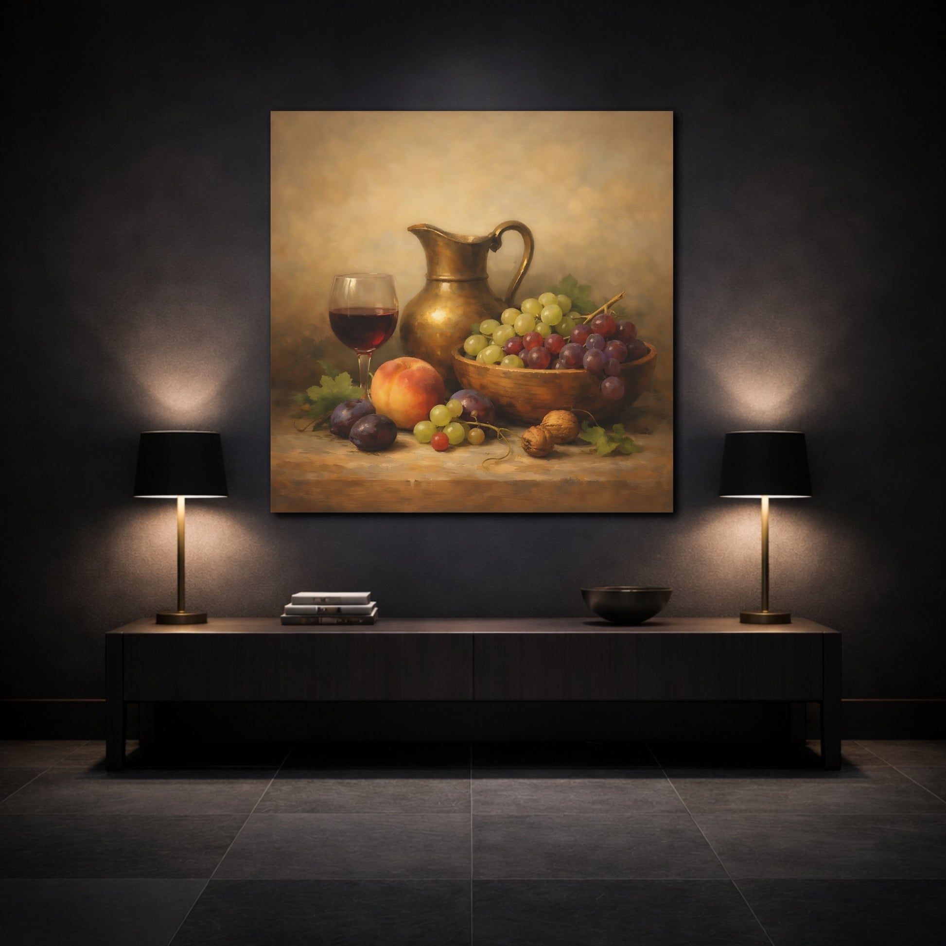 Mockup 3. Vintage Still Life Vintage Still Life shown as stretched canvas wall art