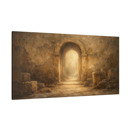 Main Mockup. Vintage Stone Arch Ancient Stone Arch shown as stretched canvas wall art