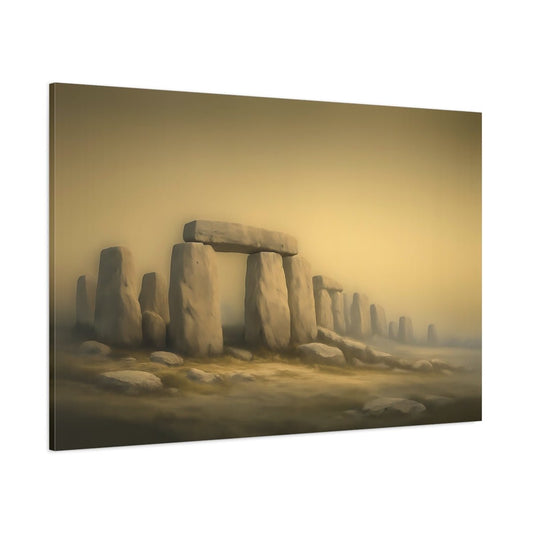 Vintage Stonehenge Golden - Canvas Wall Art Print - YesArtYes
