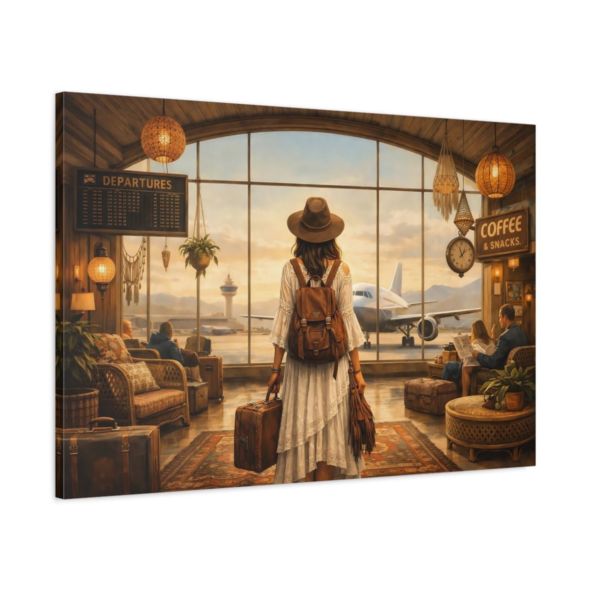 Vintage Traveler Travel - Canvas Wall Art Print - YesArtYes