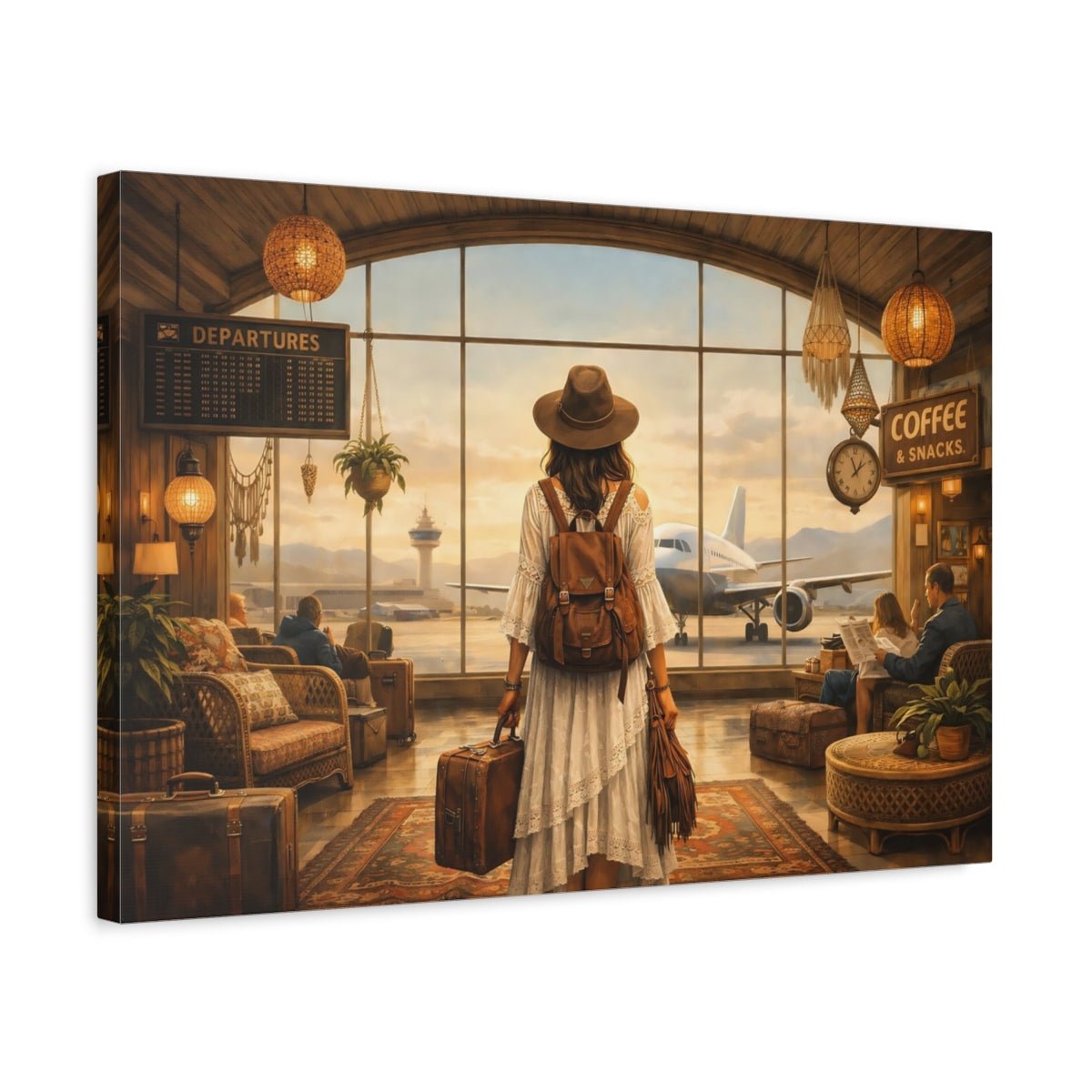 Vintage Traveler Travel - Canvas Wall Art Print - YesArtYes