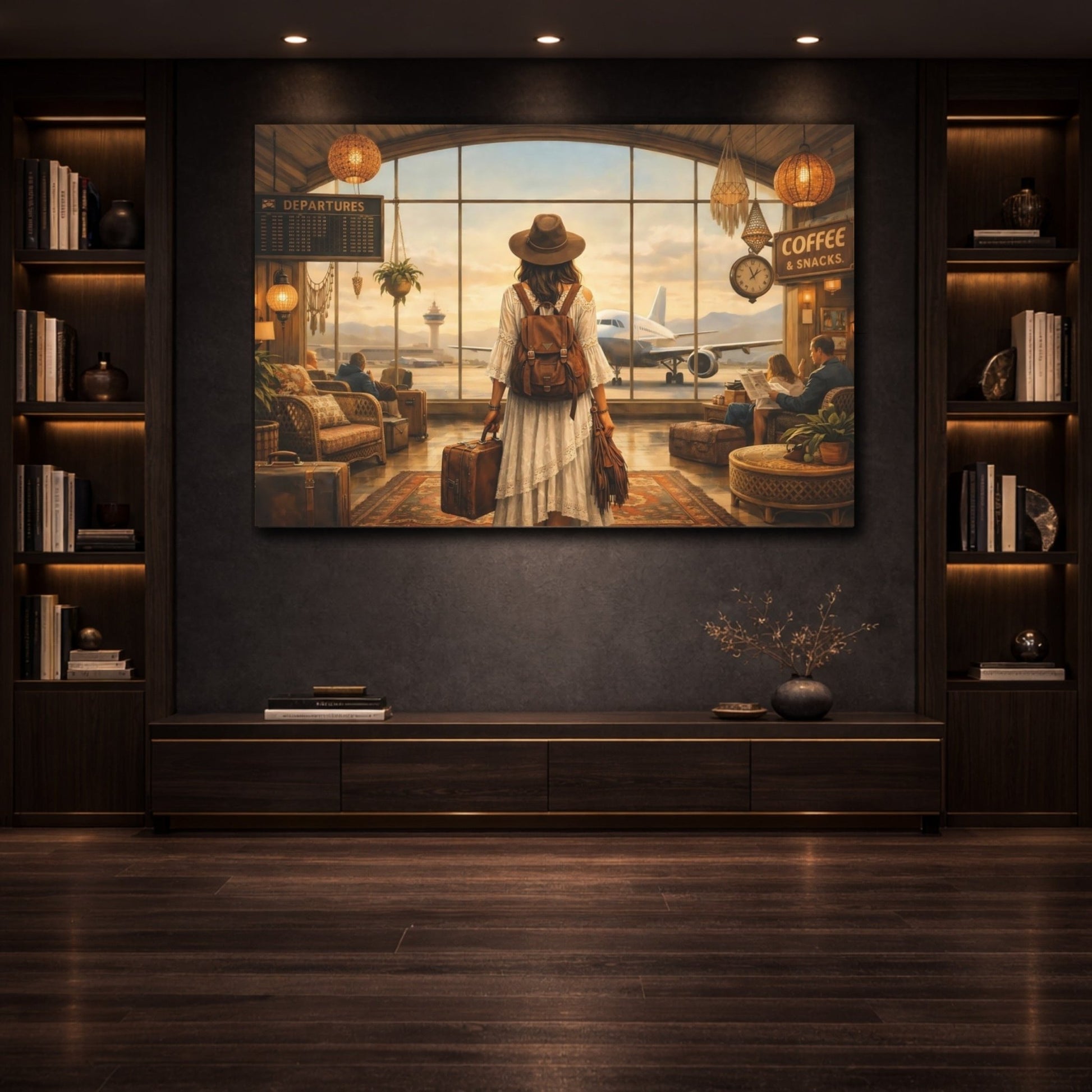 Vintage Traveler Travel - Canvas Wall Art Print - YesArtYes