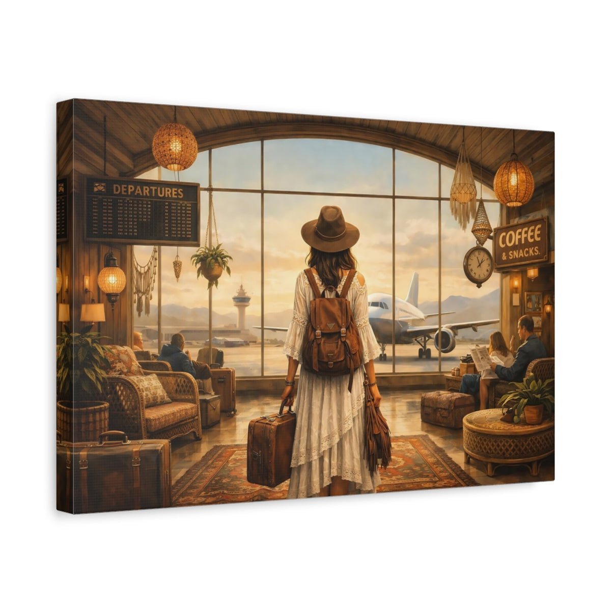 Vintage Traveler Travel - Canvas Wall Art Print - YesArtYes