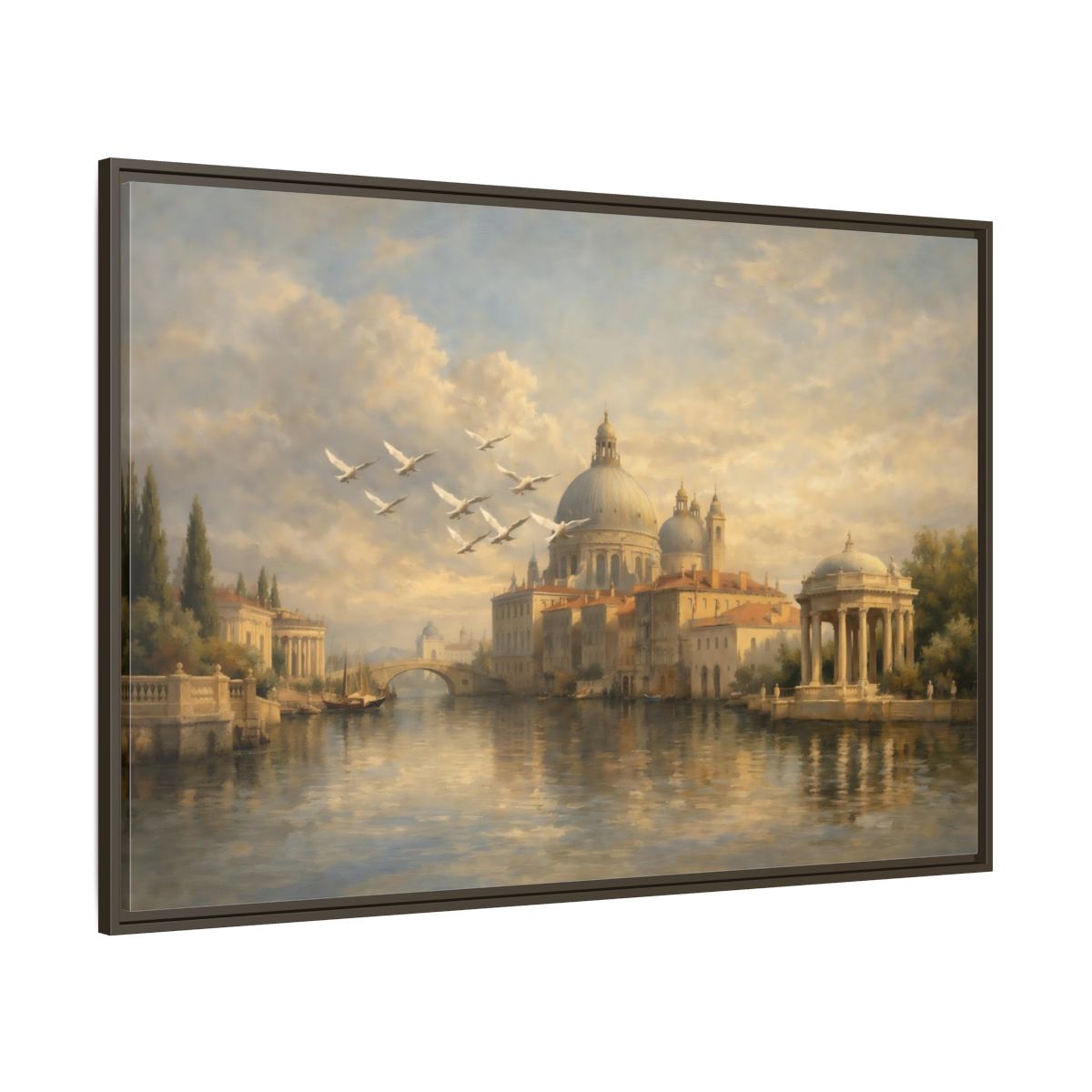 Main Mockup. Vintage Venice Cityscape Venice Cityscape shown as stretched canvas wall art