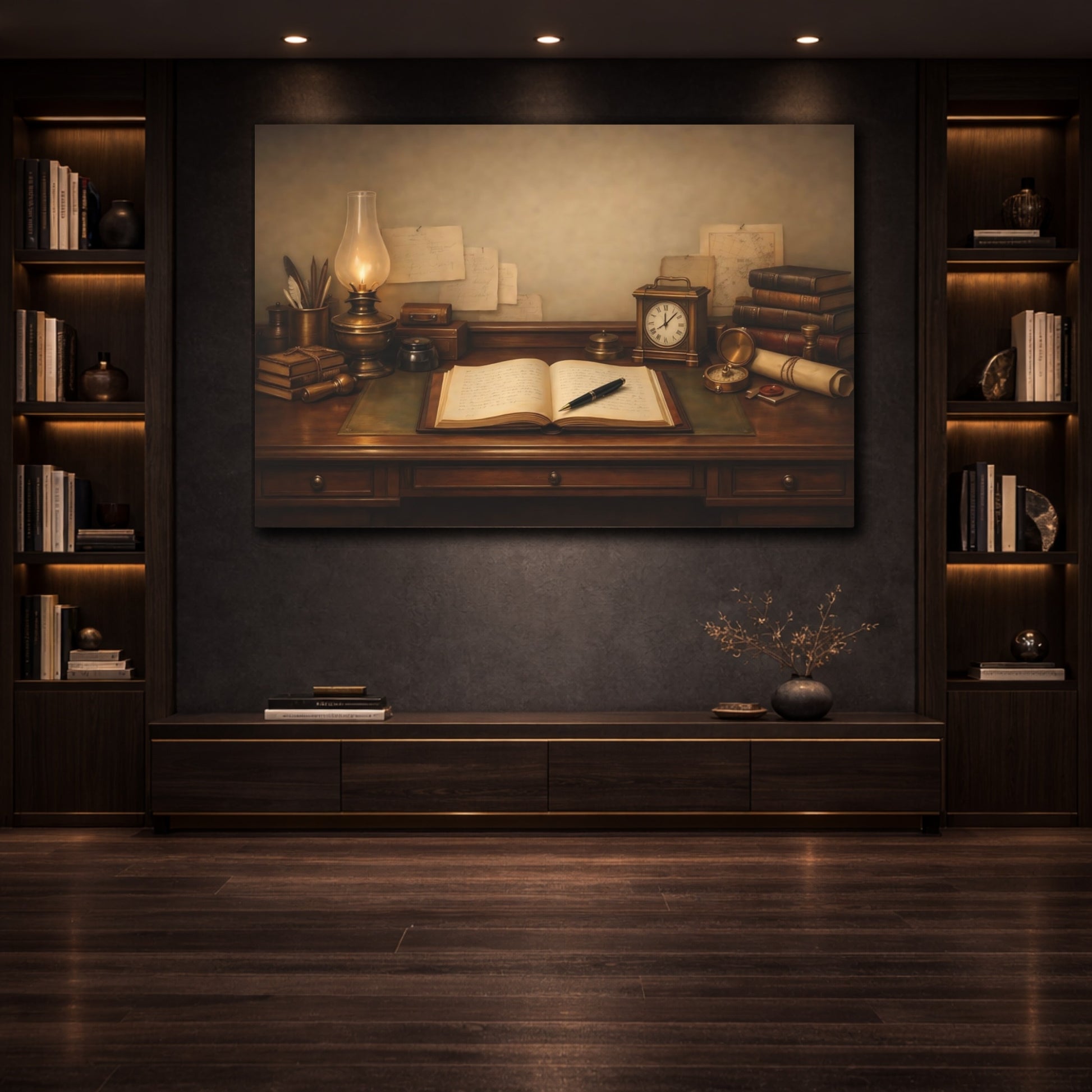 Vintage Vintage Desk Vintage Desk Setup shown as front canvas room wall art