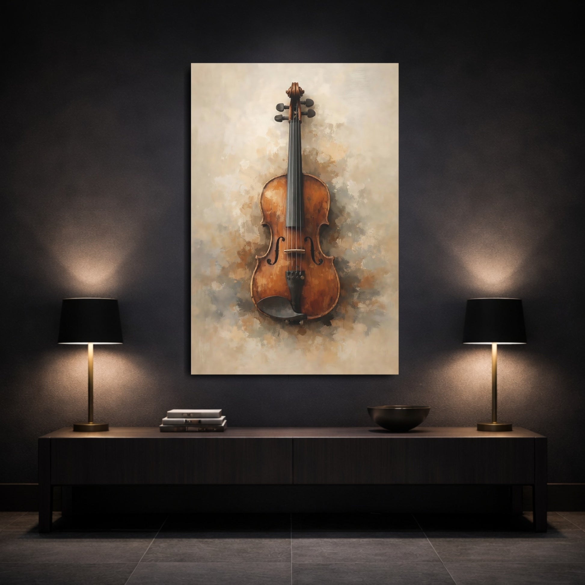 Vintage Violin Vintage Violin shown as front canvas room wall art