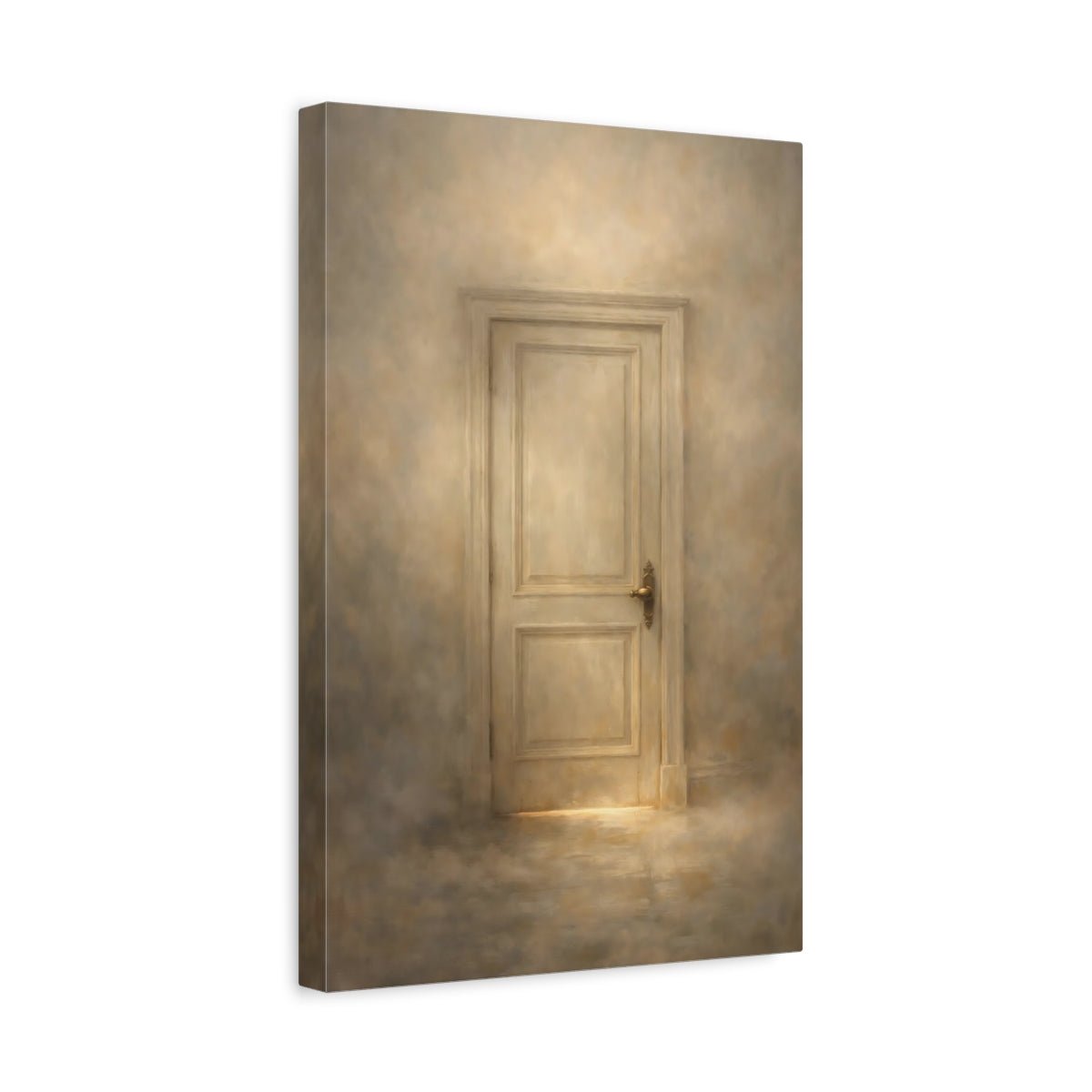 Vintage Wooden Door Beige - Canvas Wall Art Print - YesArtYes