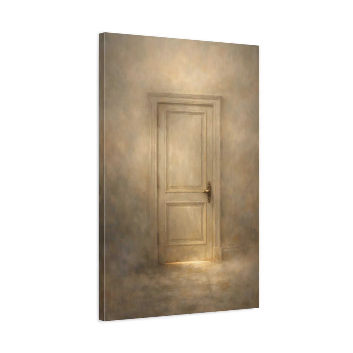 Vintage Wooden Door Beige - Canvas Wall Art Print - YesArtYes