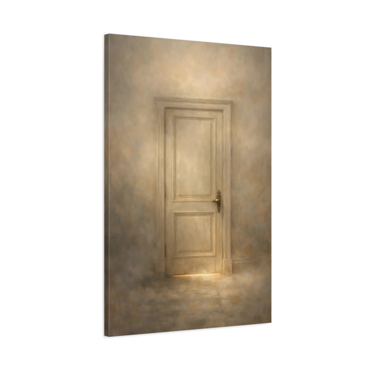 Vintage Wooden Door Beige - Canvas Wall Art Print - YesArtYes