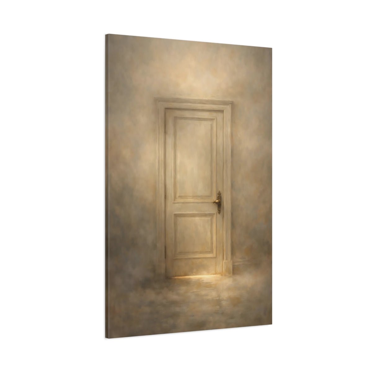 Vintage Wooden Door Beige - Canvas Wall Art Print - YesArtYes