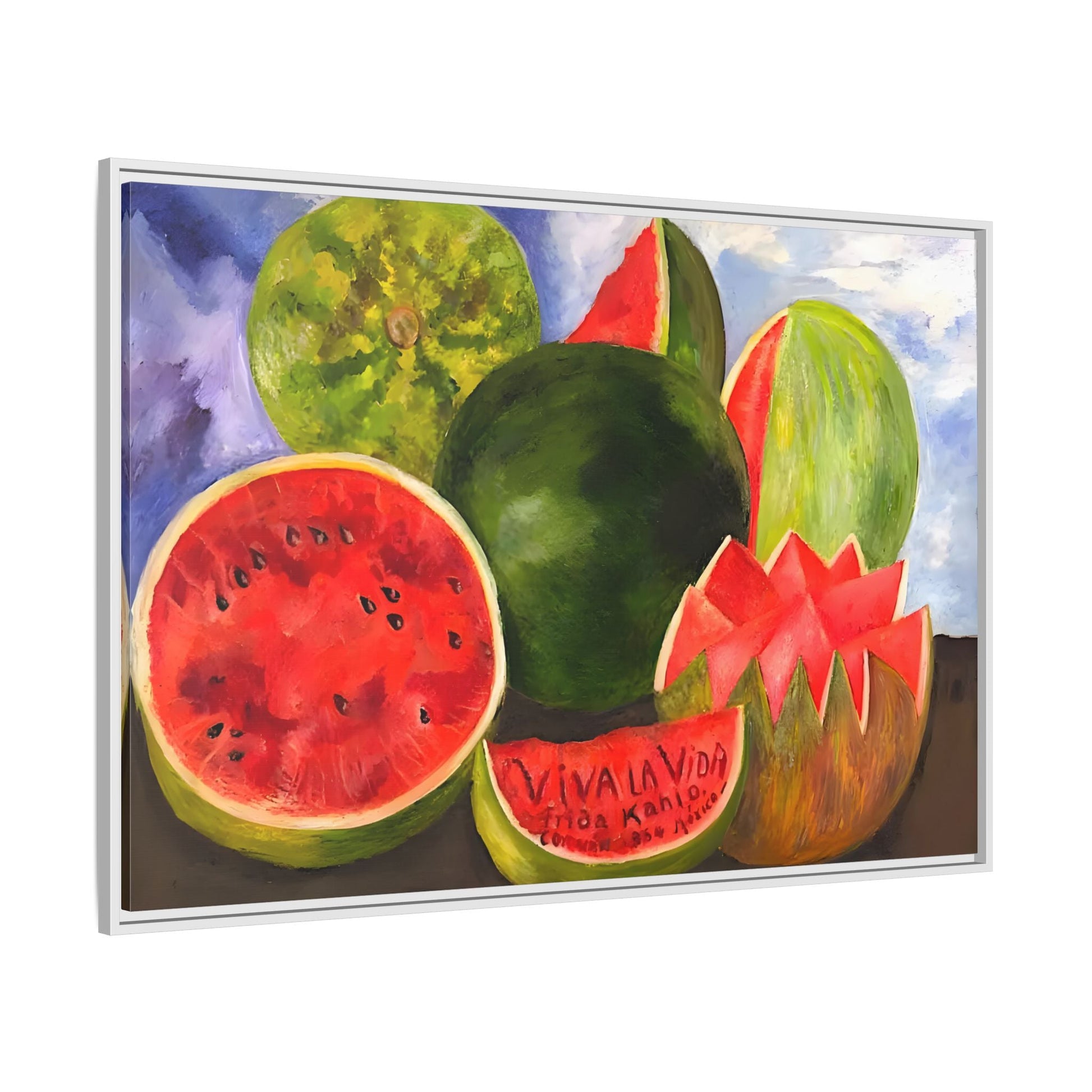 Viva la Vida Canvas Wall Art Prints - Famous Kahlo Fruits