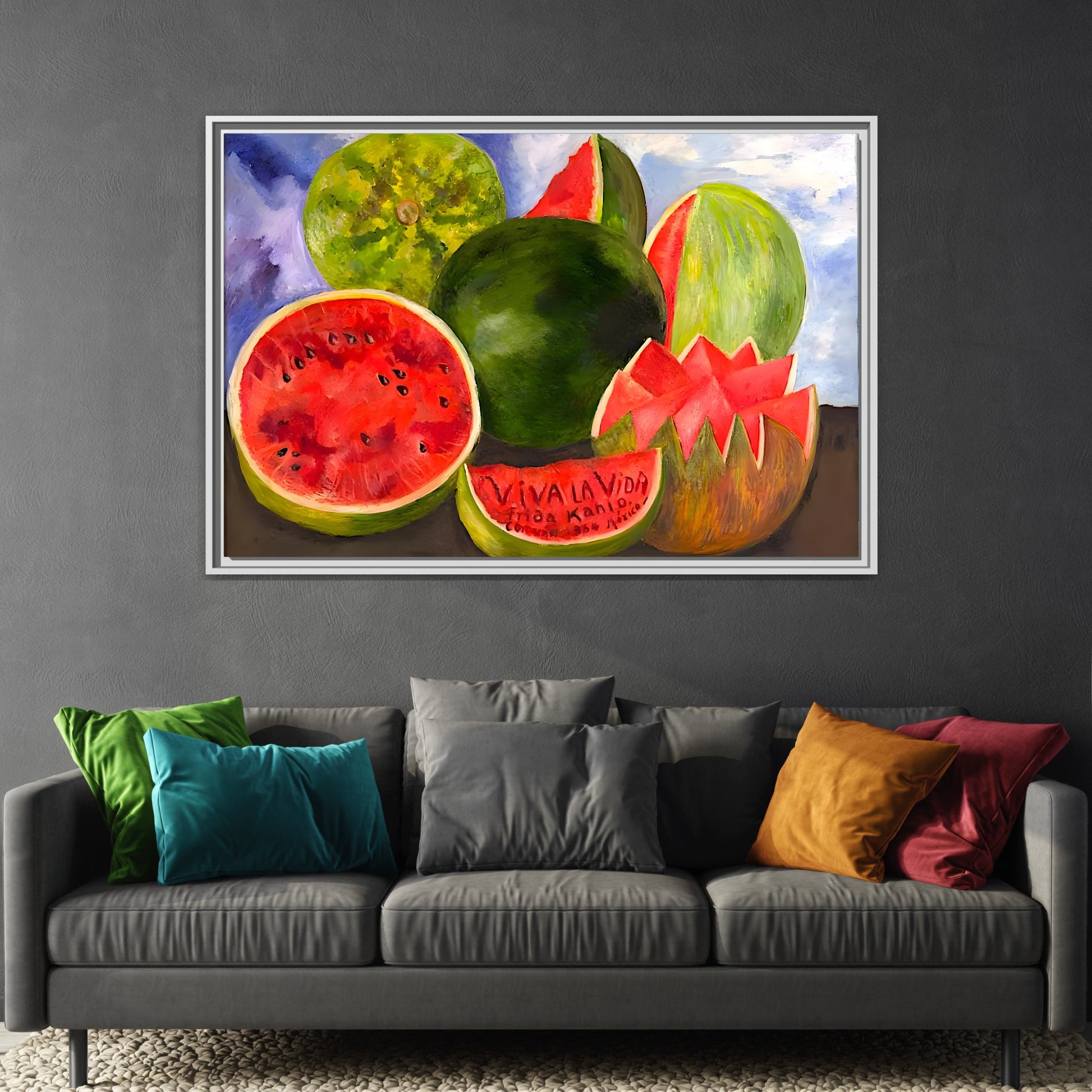 Viva la Vida Canvas Wall Art Prints - Famous Kahlo Fruits